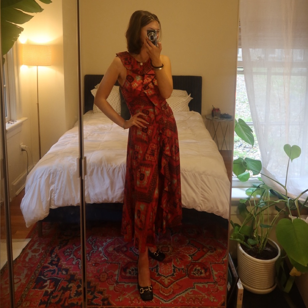 Ulla Johnson Othella graphic-print silk midi dress
